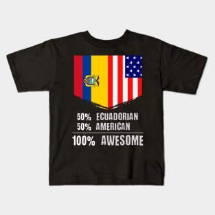 50% Ecuadorian 50% American 100% Awesome Immigrant Kids T-Shirt